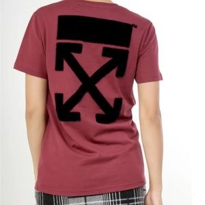 Off white womens shirt with faux fur